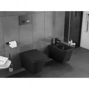 MEXEN - Teo Závesná WC misa Rimless Tornado, čierna mat 3385XX85T