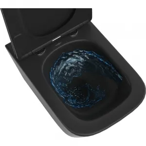 MEXEN - Teo Závesná WC misa Rimless Tornado, čierna mat 3385XX85T