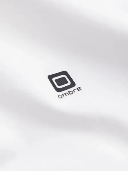 Pánske tričko s dlhým rukávom a s logom- biele
