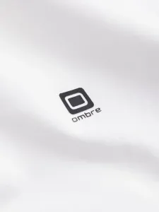 Pánske tričko s dlhým rukávom a s logom- biele