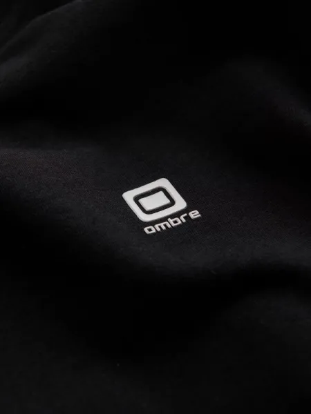 Pánske tričko s dlhým rukávom a s logom- čierne