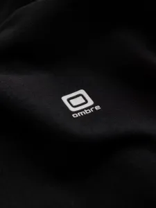 Pánske tričko s dlhým rukávom a s logom- čierne