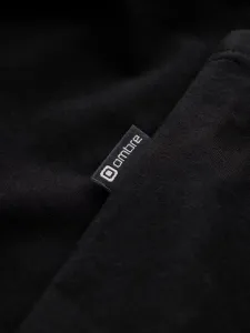 Pánske tričko s dlhým rukávom a s logom- čierne