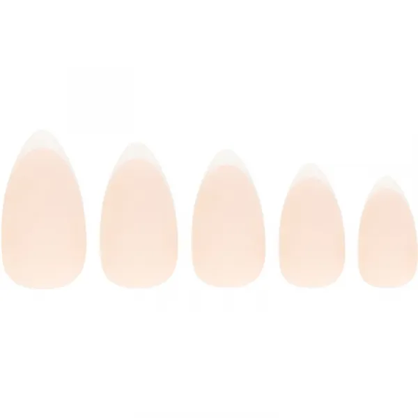 Nail HQ Almond Matte French umelé nechty s lepidlom 24 ks