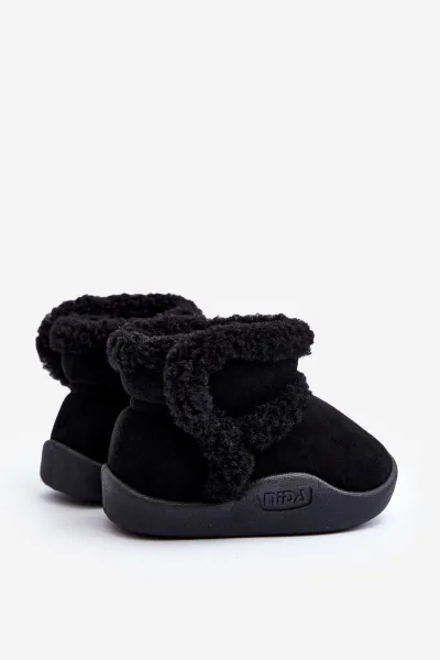 PA1 Detské snehule so suchým zipsom čierne Unitia