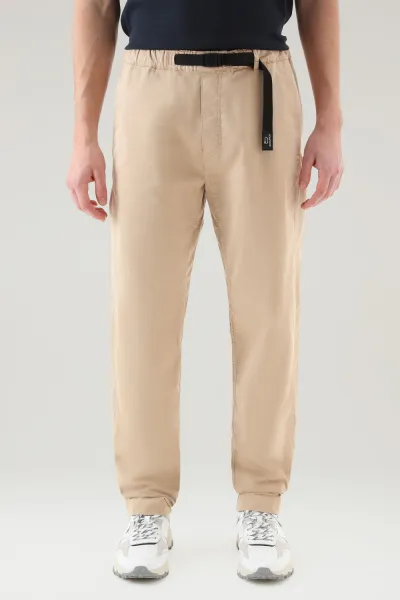 Nohavice Woolrich Easy Pant Beach Sand