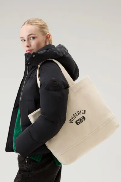 Taška Woolrich Shopper Tote Plaster White