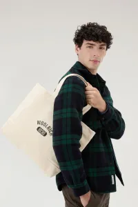 Taška Woolrich Shopper Tote Plaster White