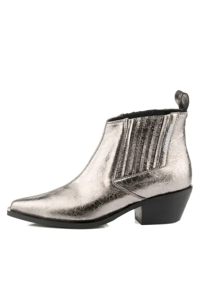 Členková Obuv Karl Lagerfeld Kansas Short Gore Boot Dark Metal Textured Lthr