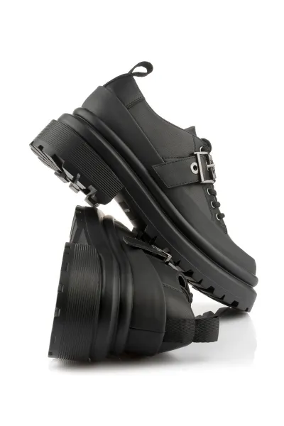Poltopánky Karl Lagerfeld Jeans Brooke Buckle Trim Shoe Black Lthr