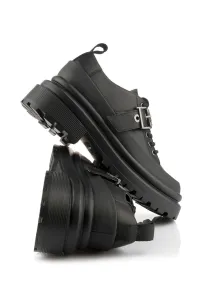 Poltopánky Karl Lagerfeld Jeans Brooke Buckle Trim Shoe Black Lthr