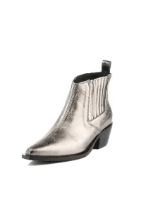 Členková Obuv Karl Lagerfeld Kansas Short Gore Boot Dark Metal Textured Lthr