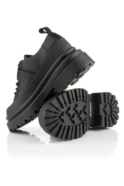 Poltopánky Karl Lagerfeld Jeans Brooke Buckle Trim Shoe Black Lthr