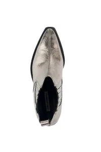 Členková Obuv Karl Lagerfeld Kansas Short Gore Boot Dark Metal Textured Lthr