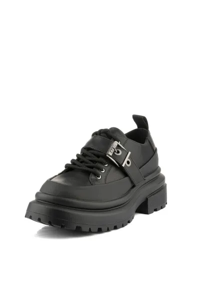 Poltopánky Karl Lagerfeld Jeans Brooke Buckle Trim Shoe Black Lthr