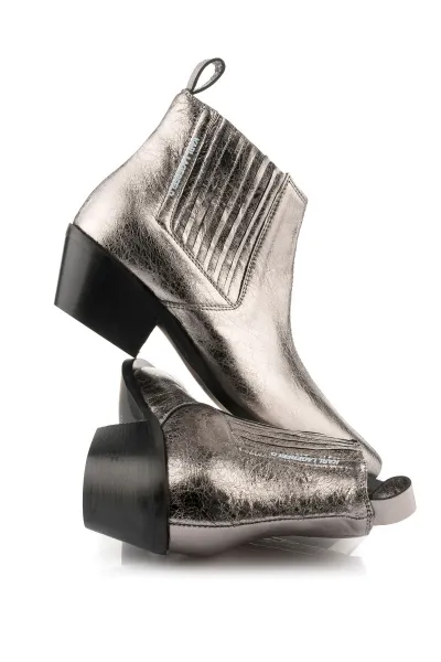 Členková Obuv Karl Lagerfeld Kansas Short Gore Boot Dark Metal Textured Lthr