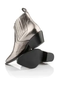 Členková Obuv Karl Lagerfeld Kansas Short Gore Boot Dark Metal Textured Lthr
