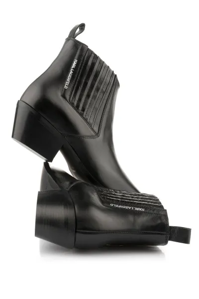 Členková Obuv Karl Lagerfeld Kansas Short Gore Boot Black Lthr