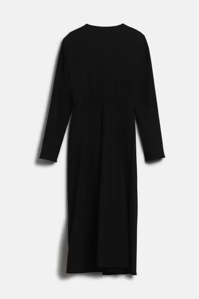 Šaty Dkny Long Sleeve Midi Dre Black