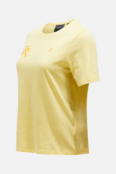 Tričko Peak Performance W Explore Graphic Tee Mellow Yellow