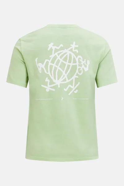 Tričko Peak Performance W Explore Graphic Tee Vivid Green