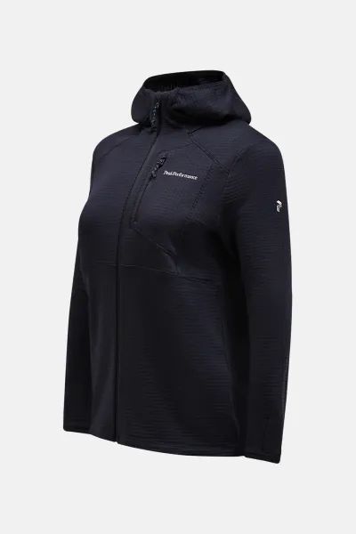 Mikina Peak Performance W Trail Polartec Zip Hood Black