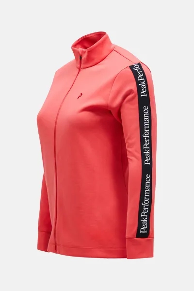 Mikina Peak Performance W Turf Zip Ls Brilliant Red/Black/