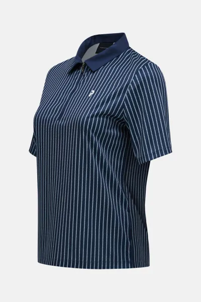 Polokošeľa Peak Performance W Graphic Ss Zip Polo Blue Shadow