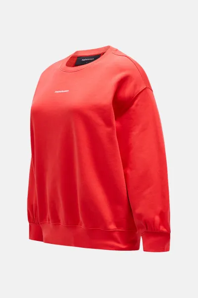 Mikina Peak Performance W Original Terry Crew Brilliant Red/Black/