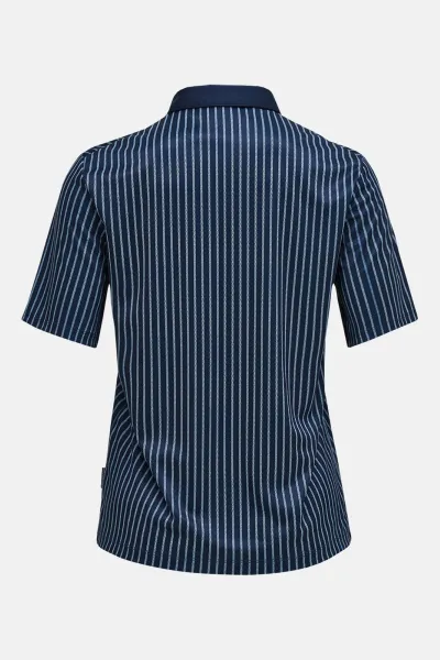 Polokošeľa Peak Performance W Graphic Ss Zip Polo Blue Shadow