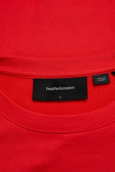 Mikina Peak Performance W Original Terry Crew Brilliant Red/Black/