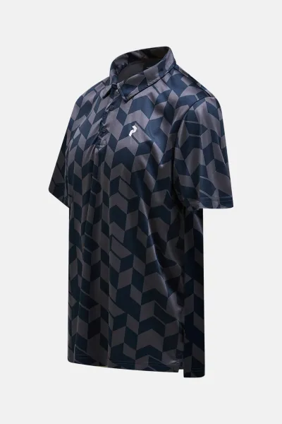 Polokošeľa Peak Performance M Graphic Ss Polo Motion Grey