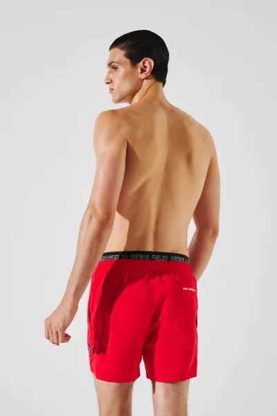 Plavky Karl Lagerfeld Ikon Elastic Boardshorts Grenadine