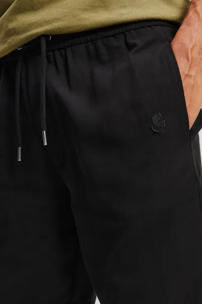 Šortky Karl Lagerfeld Kameo Logo Tencel Blend Shorts Black