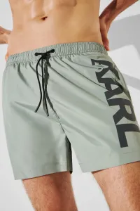Plavky Karl Lagerfeld Karl Logo Short Boardshorts Iceberg Green