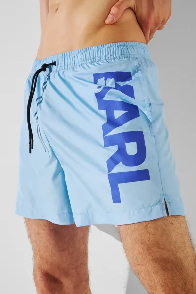 Plavky Karl Lagerfeld Karl Logo Short Boardshorts Placid Blue