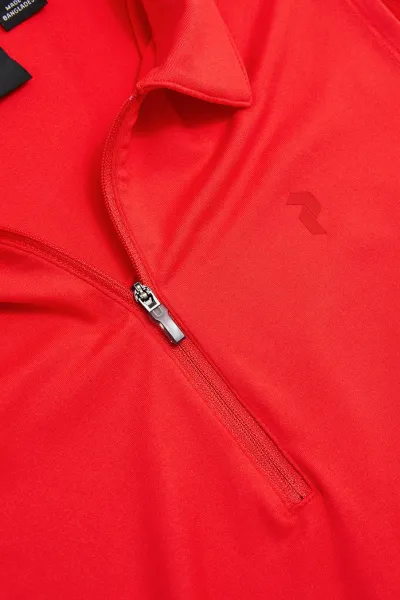 Polokošeľa Peak Performance W Comfort Zip Sl Polo Brilliant Red/Black/