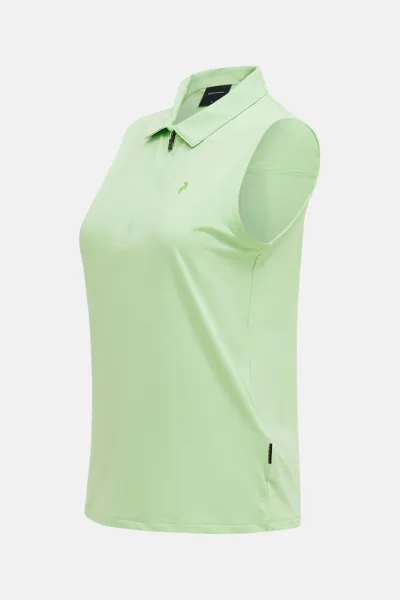 Polokošeľa Peak Performance W Comfort Zip Sl Polo Vivid Green