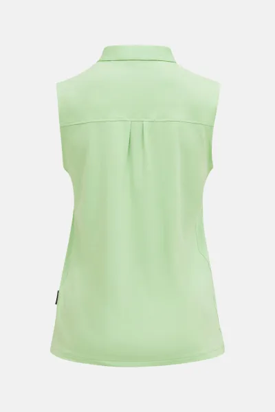 Polokošeľa Peak Performance W Comfort Zip Sl Polo Vivid Green