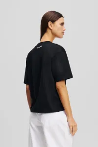 Tričko Karl Lagerfeld Karl Signature Hem V-Nk Tshirt Black