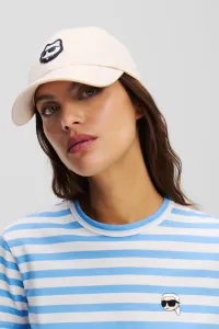 Šiltovka Karl Lagerfeld Ikon Choupette Patch Cap Cannoli Cream