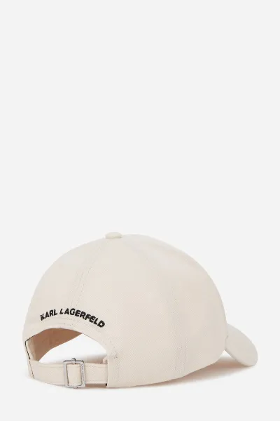 Šiltovka Karl Lagerfeld Ikon Choupette Patch Cap Cannoli Cream