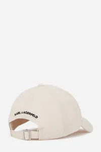 Šiltovka Karl Lagerfeld Ikon Choupette Patch Cap Cannoli Cream