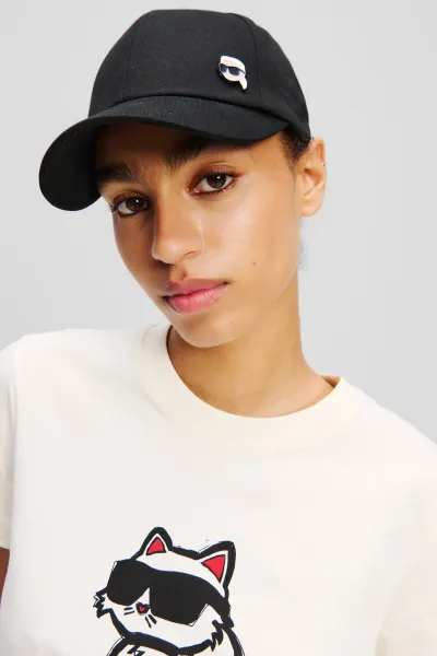 Šiltovka Karl Lagerfeld Ikon Pin Cap Black