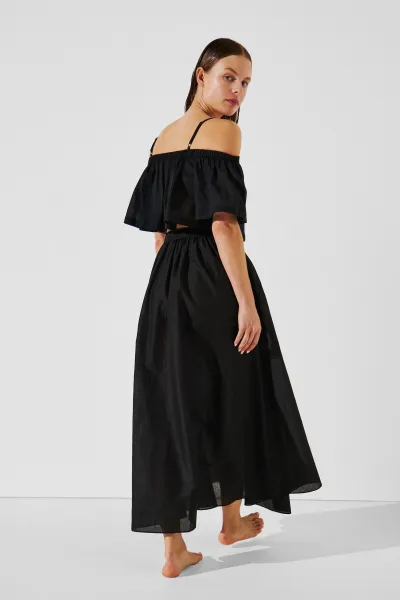 Plážové Oblečenie Karl Lagerfeld Karl Dna Long Skirt Black