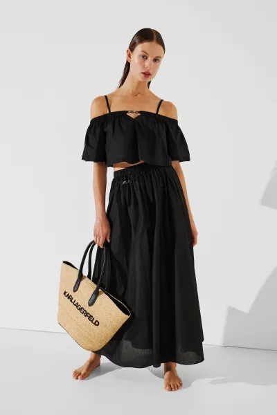 Plážové Oblečenie Karl Lagerfeld Karl Dna Long Skirt Black