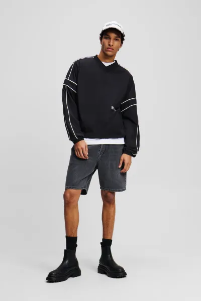 Šortky Karl Lagerfeld Jeans Klj Relaxed Short Denim Washed Black
