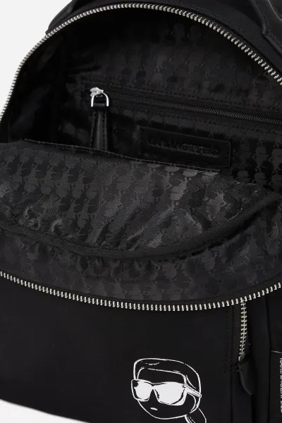 Batoh Karl Lagerfeld Ikon Nylon Outline Sm Bp Black
