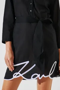 Plážové Oblečenie Karl Lagerfeld Karl Dna Signature Beach Dress Black