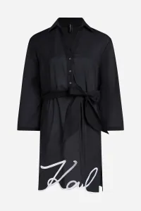 Plážové Oblečenie Karl Lagerfeld Karl Dna Signature Beach Dress Black